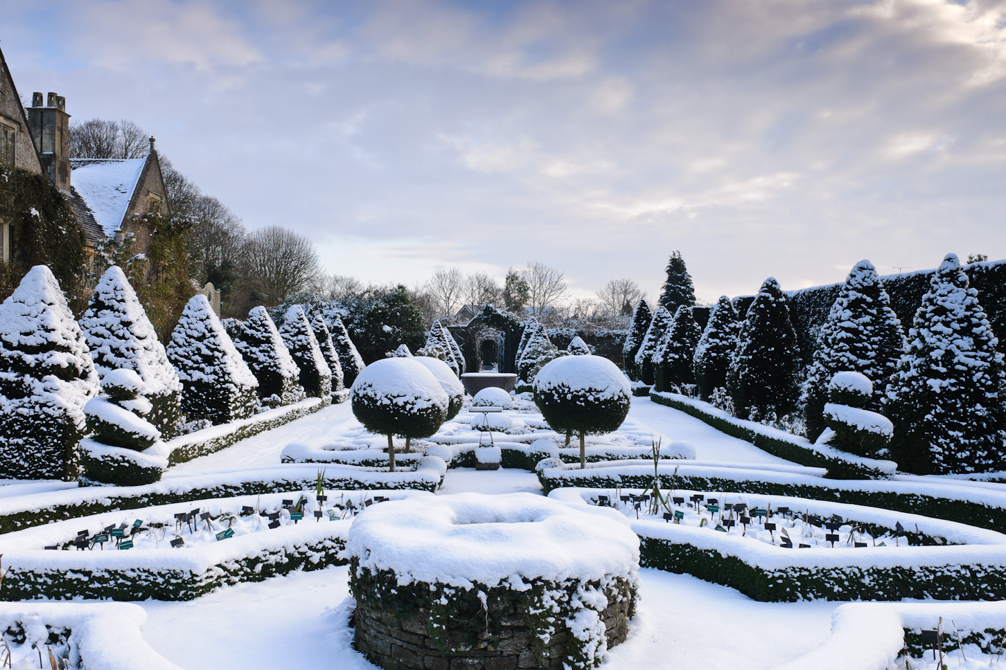 Английский сад зимой